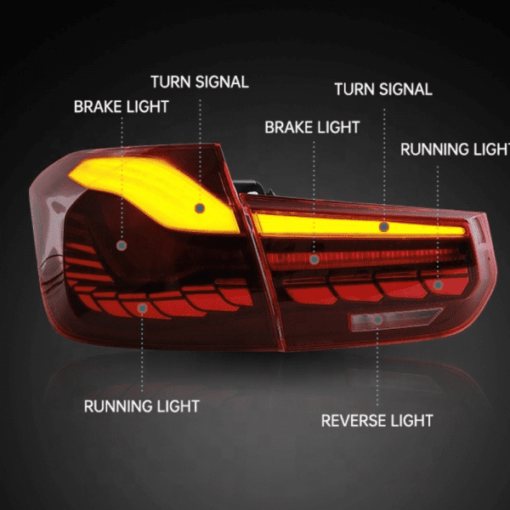 BMW 3 Series F30 & M3 F80 Red
  OLED Taillights GTS CS Style - Image 3