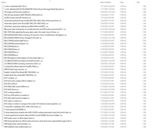 BMW New Features BMW Esys Scripts
  Collection