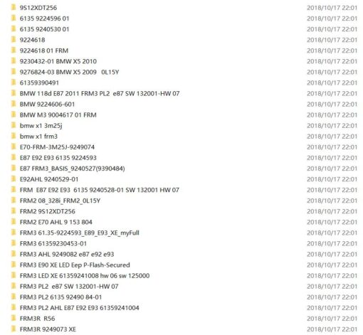 Dump Data File Download for BMW FRM FRM2
  FRM3