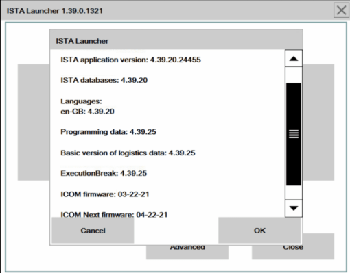 BMW ISTA 4.39.25 ISTA P 4.39.25 iLean
  ISPI Offline Version - Image 5