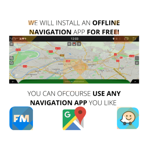 CarPlay and Android Auto BMW Navigation
  Screen Android 12 for BMW 1 Series - Image 6