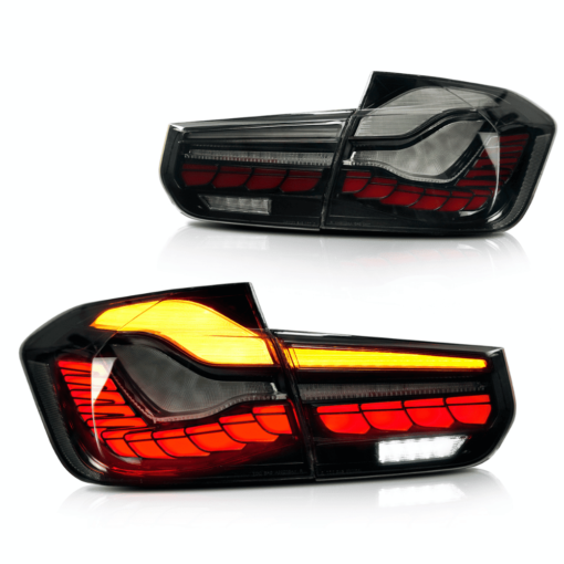 BMW 3 Series F30 & M3 F80 OLED
  Taillights GTS CS Style Black Optic Smoke - Image 4