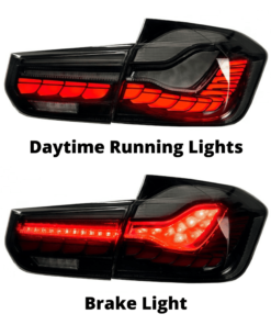 BMW 3 Series F30 & M3 F80 OLED
  Taillights GTS CS Style Black Optic Smoke