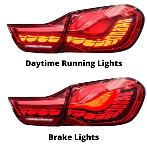 BMW 4 Series F32 F33 F36 & M4 F82
  F83 Red OLED Taillights GTS CS Style - Image 4