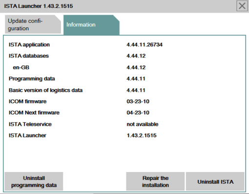 Standalone System ISTA BMW 4.44.41
  09.2023 Ready to Work
